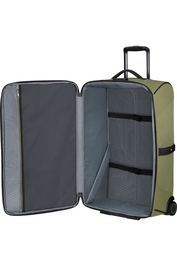 bolsa de viagem ecodiver com rodas 67 cm cor wasabi encerado.