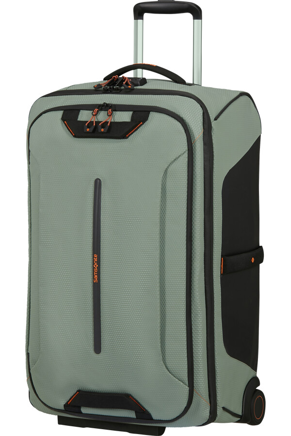 mochila ecodiver com rodas 67 cm cor verde-sálvia claro.