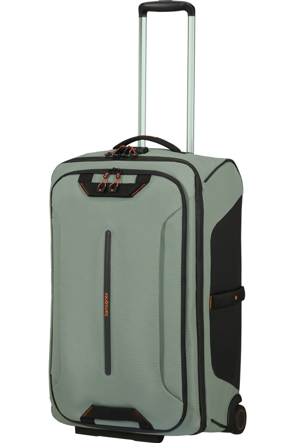mochila ecodiver com rodas 67 cm cor verde-sálvia claro.