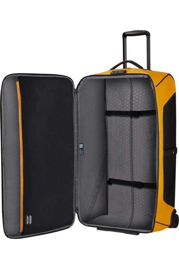 mala de viagem ecodiver com rodas 79 cm amarela