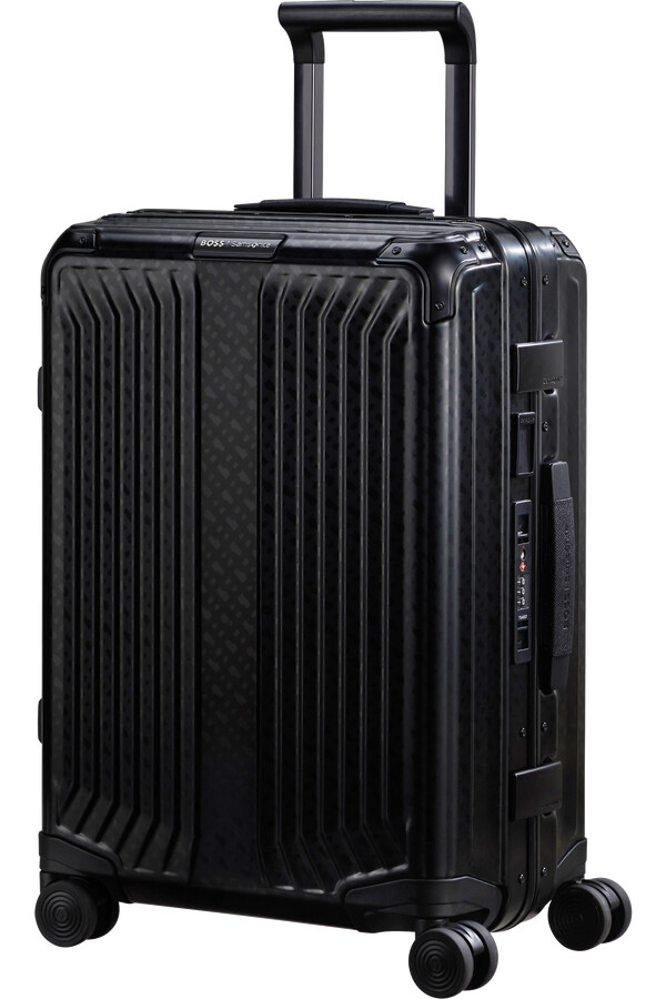 boss mala samsonite spinner 4 rodas 55cm grafite monograma