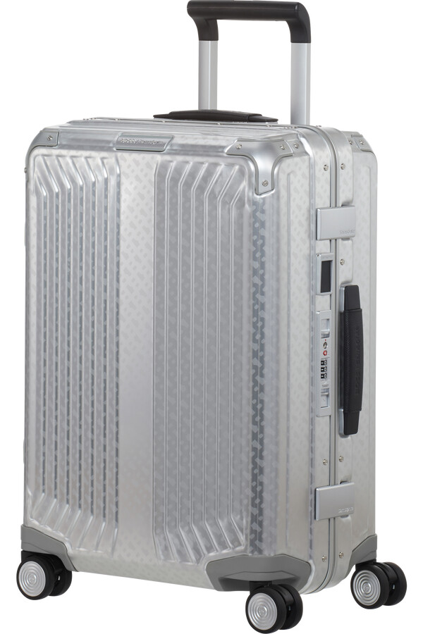 boss mala de viagem samsonite spinning 4 rodas 55cm alumínio monograma