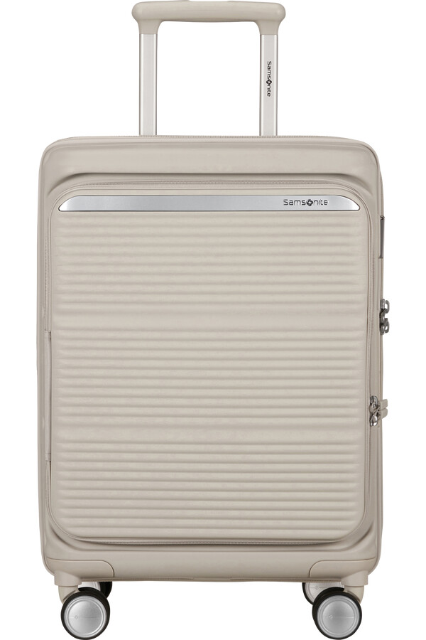 mala paralux spinner expansível 4 rodas 55cm cinza pedra