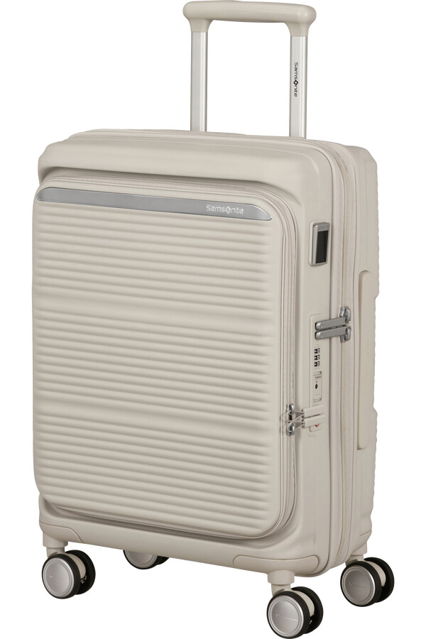 mala paralux spinner expansível 4 rodas 55cm cinza pedra