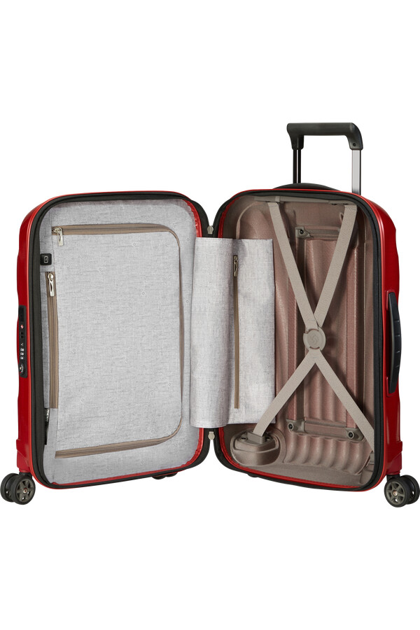 c-lite spinner expansível 4 rodas 55cm vermelho chili
