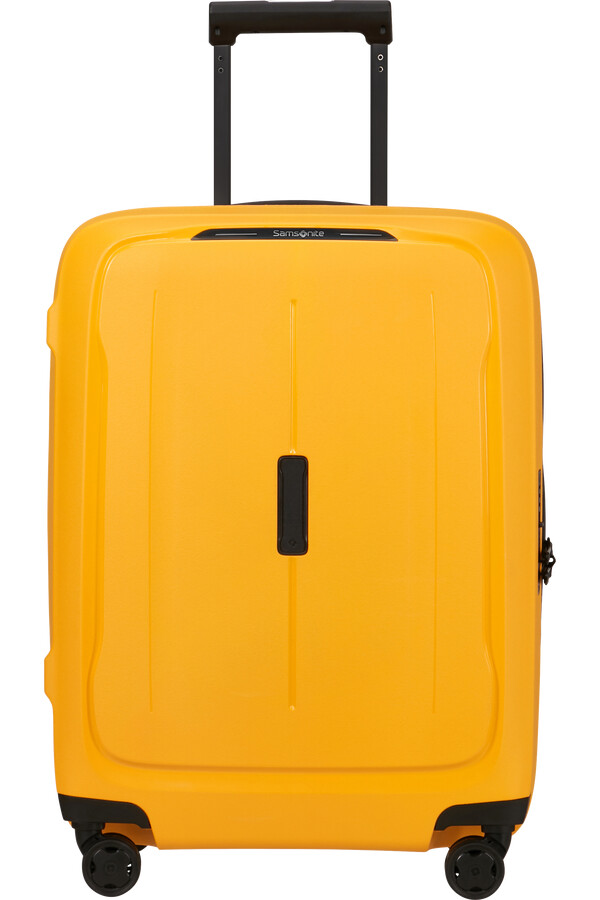 mala de viagem essens spinner expansível 4 rodas 55cm amarelo radiante