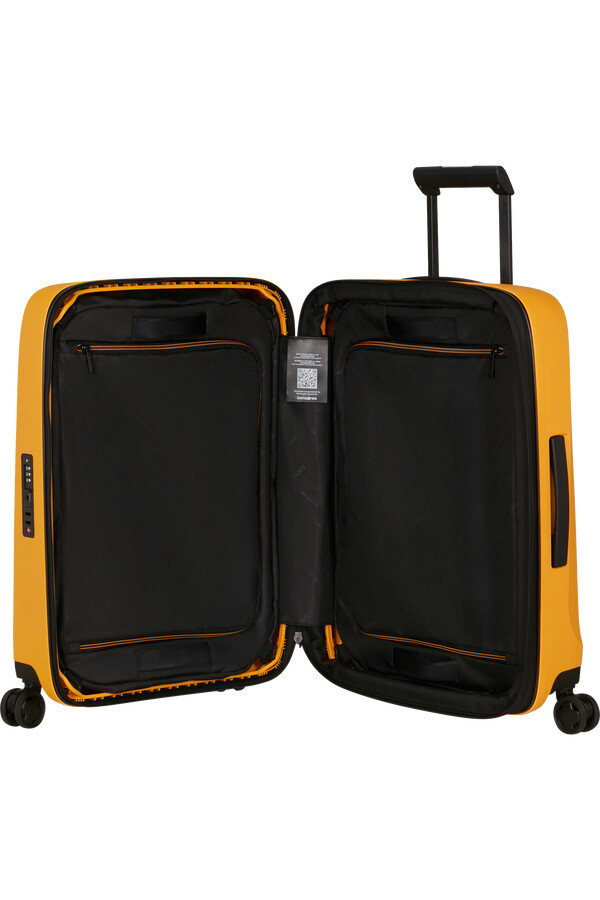 mala de viagem essens spinner expansível 4 rodas 55cm amarelo radiante