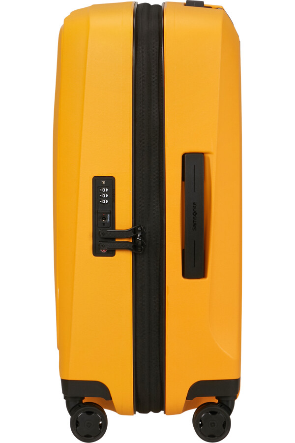 mala de viagem essens spinner expansível 4 rodas 55cm amarelo radiante