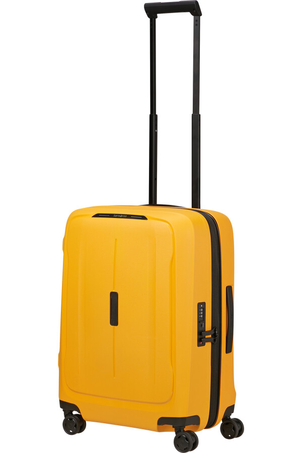 mala de viagem essens spinner expansível 4 rodas 55cm amarelo radiante