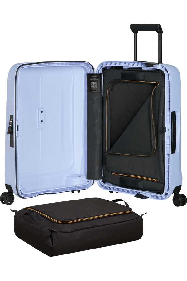 mala de rodinhas essens spinner 4 rodas 55cm lavanda