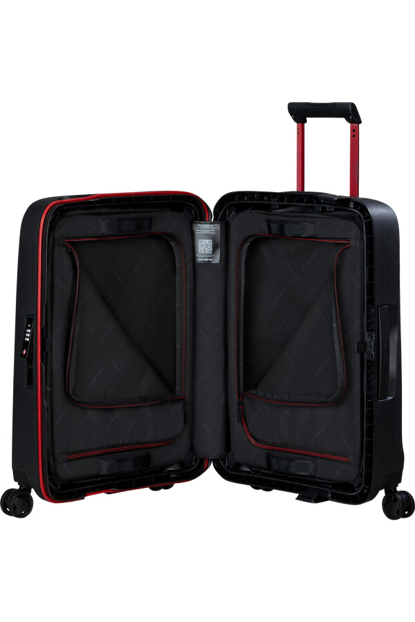 mala de rodinhas essens spinner 4 rodas 55cm carvãovermelho