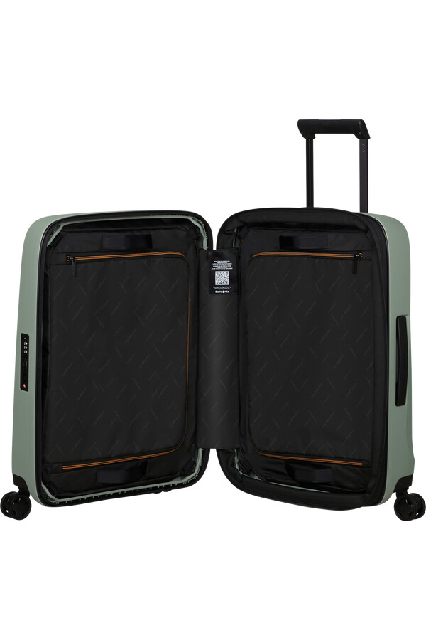 mala de viagem essens spinner expansível 4 rodas 55cm sálvia