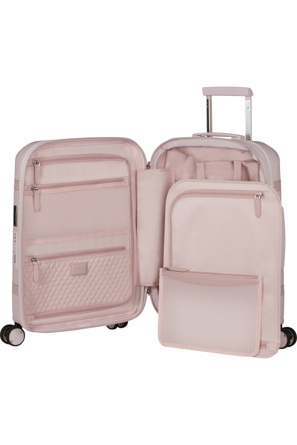 image spinner expansível 4 rodas 55cm rosa
