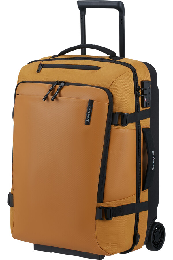 mochilamala de viagem armox com rodas 55 cm cor ocre