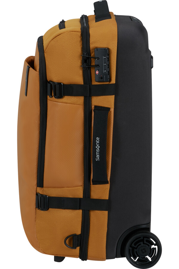 mochilamala de viagem armox com rodas 55 cm cor ocre