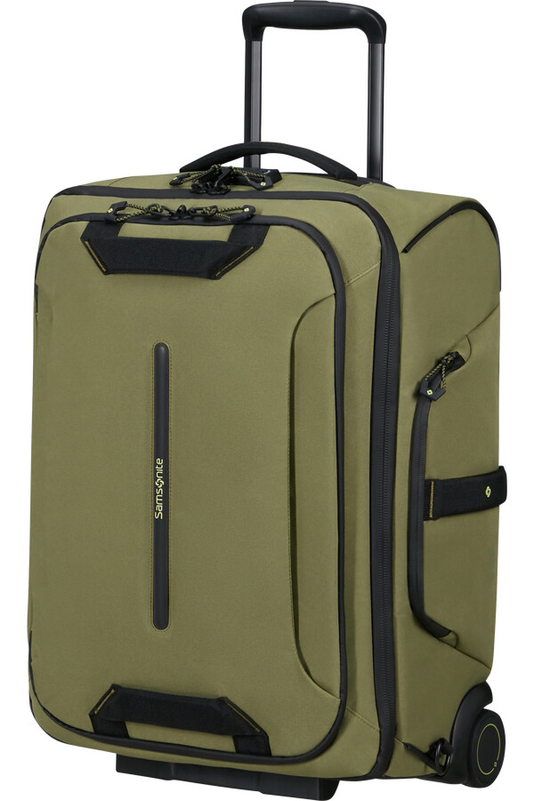 mochilamala de viagem ecodiver com rodas 55 cm cor wasabi encerado.