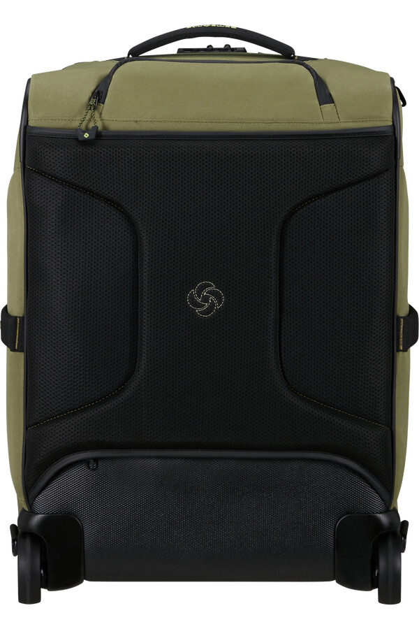 mochilamala de viagem ecodiver com rodas 55 cm cor wasabi encerado.