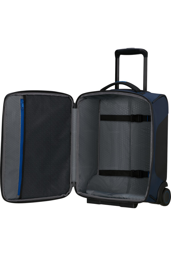 mala de viagem ecodiver com rodas sob o assento 45 cm azul noites.