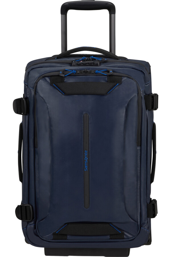 mochila ecodiver com rodas e estrutura dupla de 55 cm na cor azul noites.