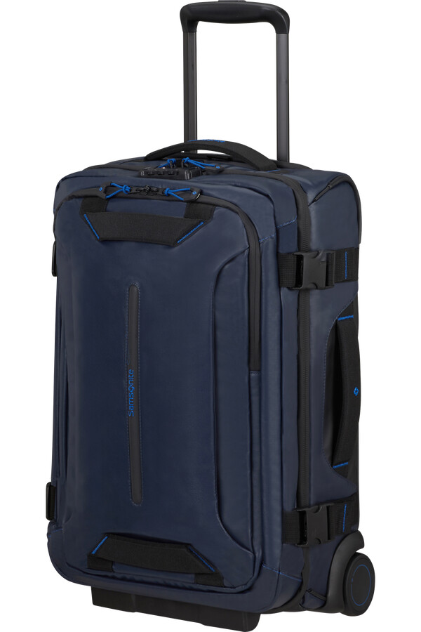 mochila ecodiver com rodas e estrutura dupla de 55 cm na cor azul noites.