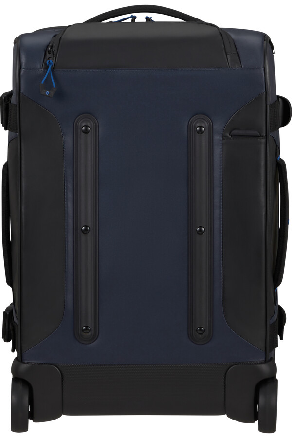 mochila ecodiver com rodas e estrutura dupla de 55 cm na cor azul noites.