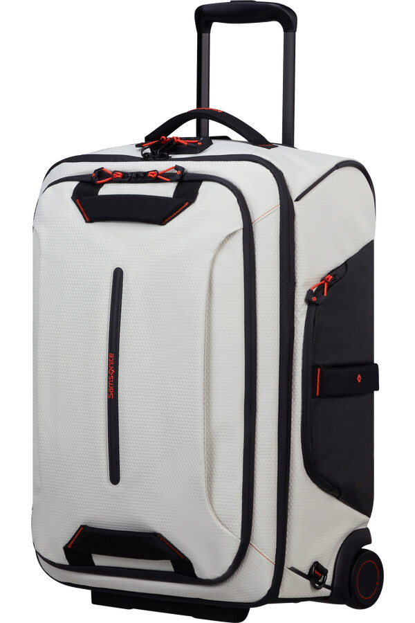 mochilamala de viagem ecodiver com rodas 55 cm branco nuvem