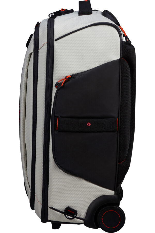 mochilamala de viagem ecodiver com rodas 55 cm branco nuvem