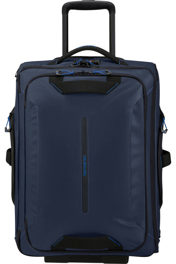 mochilamala de viagem ecodiver com rodas 55 cm cor azul noites.
