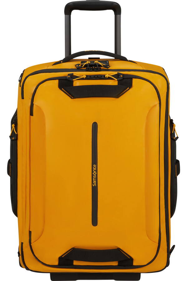 mochilamala de viagem ecodiver com rodas 55 cm amarela