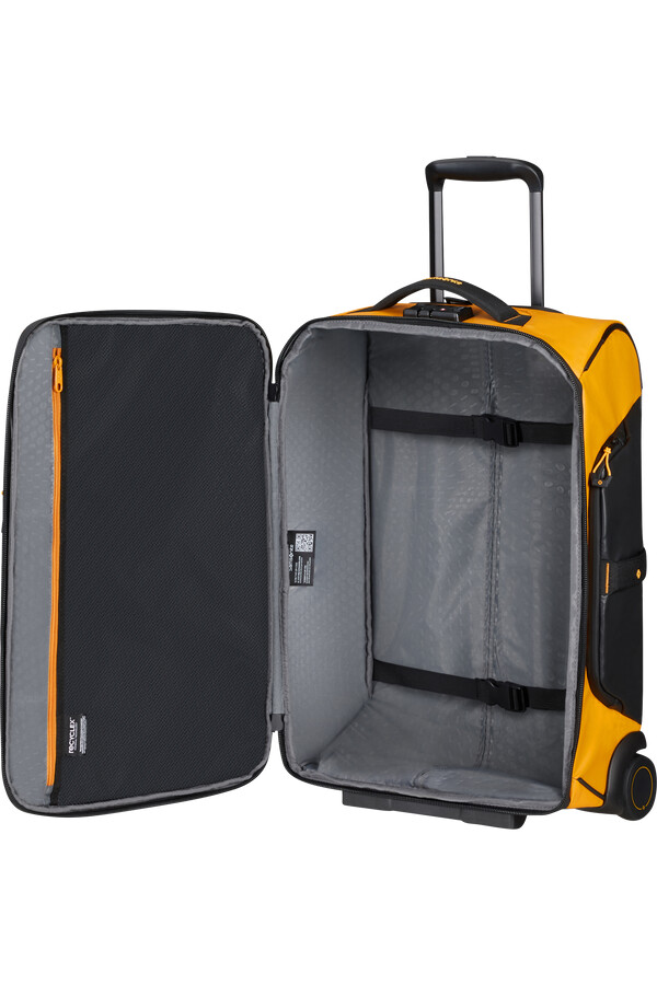 bolsa de viagem ecodiver com rodas 55 cm amarela