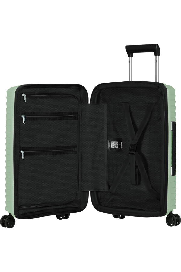 upscape spinner expansível 4 rodas 55cm verde sálvia